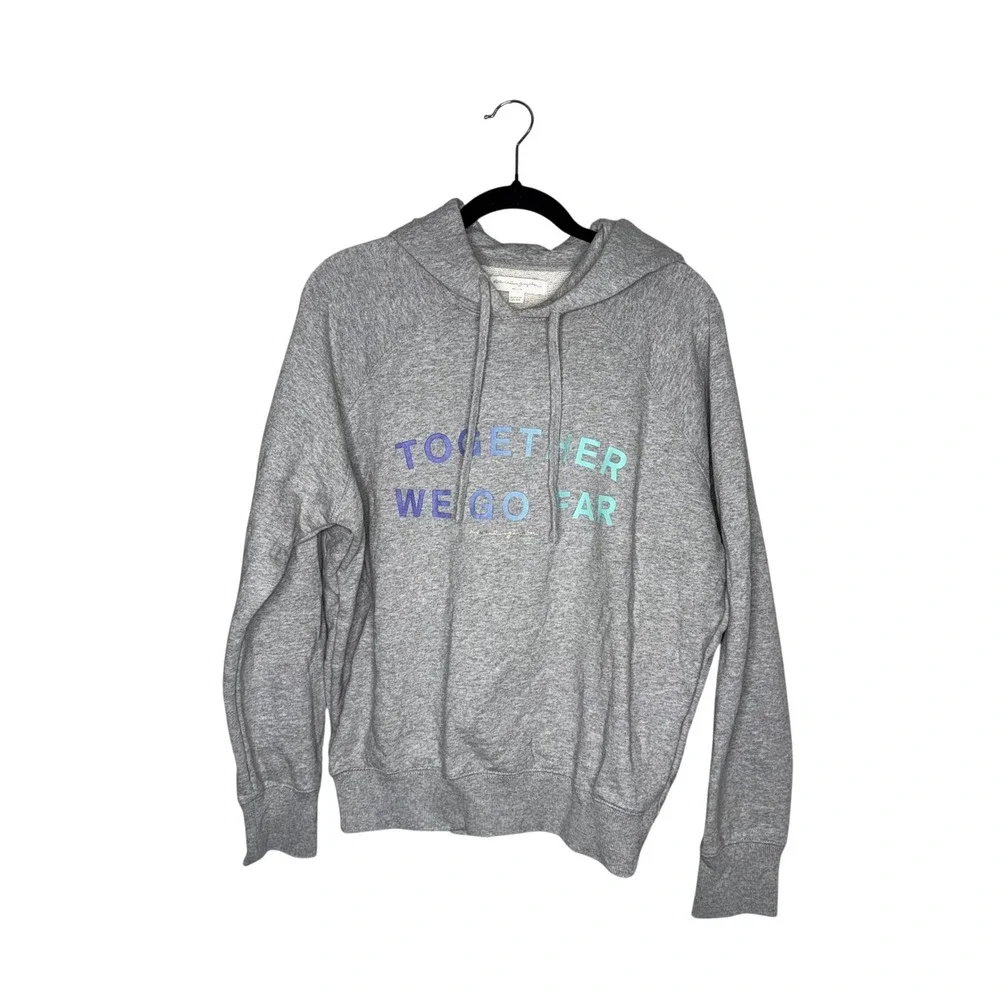 Spiritual Gangster Grey Together We Go Far Graphic Hoodie Sweatshirt Women's Med